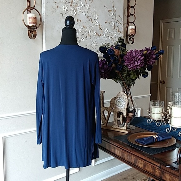 Vince Camuto Emma Open Front Blue Cardigan. Size M - Picture 9 of 17